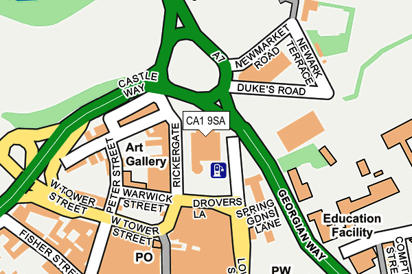 CA1 9SA map - OS OpenMap – Local (Ordnance Survey)