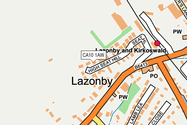 CA10 1AW map - OS OpenMap – Local (Ordnance Survey)