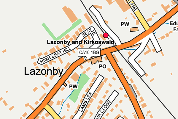 CA10 1BG map - OS OpenMap – Local (Ordnance Survey)