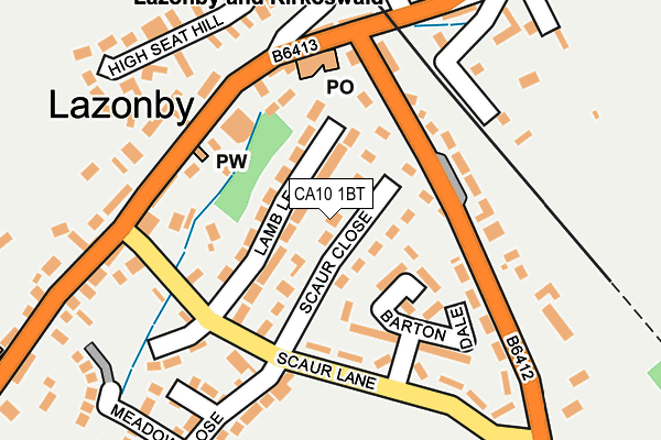 CA10 1BT map - OS OpenMap – Local (Ordnance Survey)