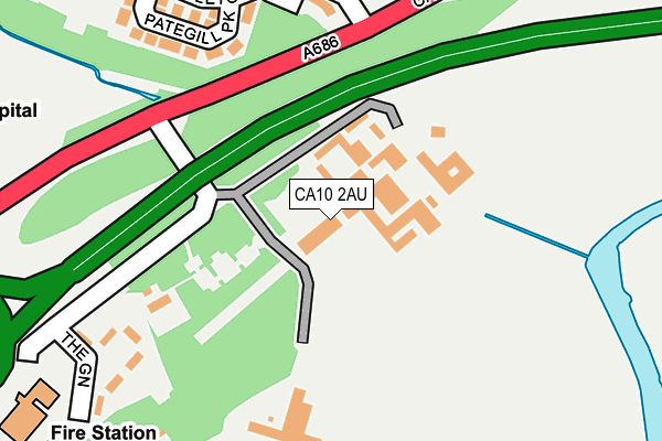 CA10 2AU map - OS OpenMap – Local (Ordnance Survey)