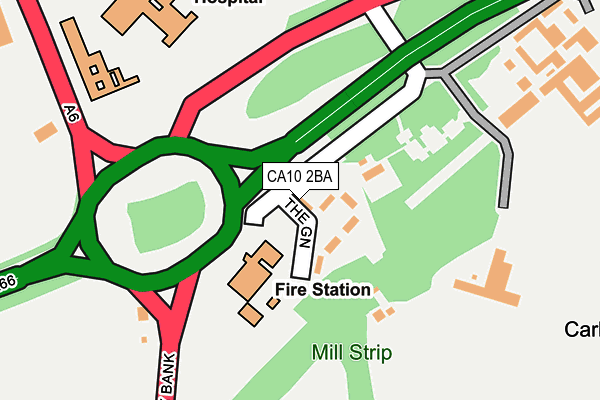 CA10 2BA map - OS OpenMap – Local (Ordnance Survey)