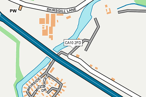 CA10 2FD map - OS OpenMap – Local (Ordnance Survey)