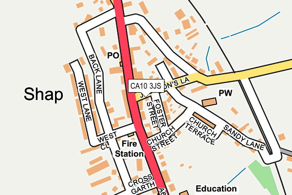 CA10 3JS map - OS OpenMap – Local (Ordnance Survey)