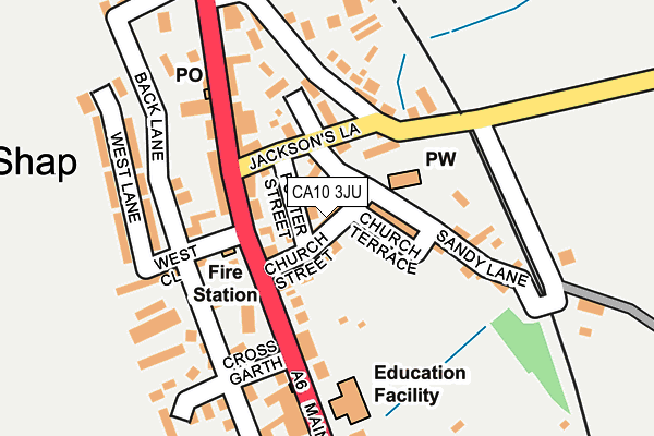 CA10 3JU map - OS OpenMap – Local (Ordnance Survey)