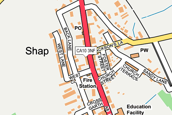 CA10 3NF map - OS OpenMap – Local (Ordnance Survey)