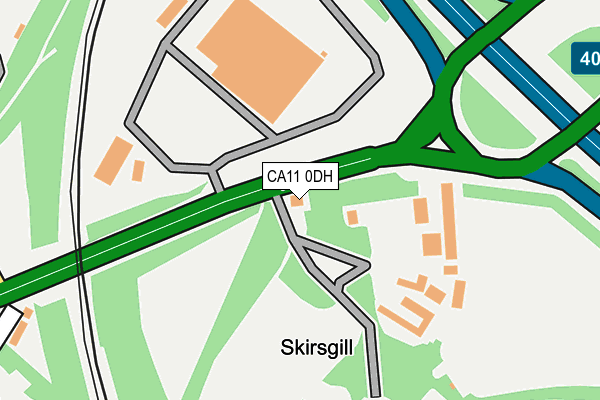 CA11 0DH map - OS OpenMap – Local (Ordnance Survey)