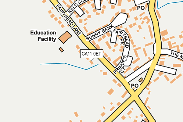 CA11 0ET map - OS OpenMap – Local (Ordnance Survey)