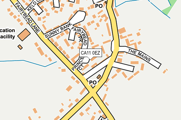 CA11 0EZ map - OS OpenMap – Local (Ordnance Survey)