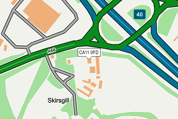 CA11 0FD map - OS OpenMap – Local (Ordnance Survey)