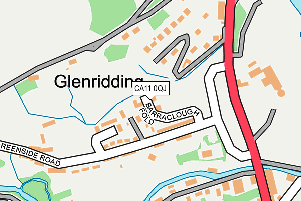 CA11 0QJ map - OS OpenMap – Local (Ordnance Survey)