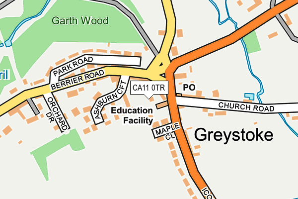 CA11 0TR map - OS OpenMap – Local (Ordnance Survey)