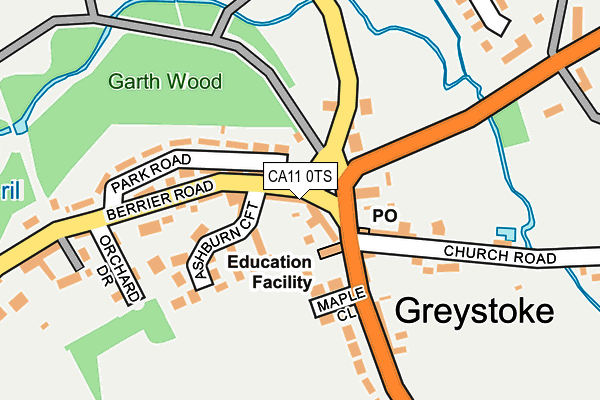 CA11 0TS map - OS OpenMap – Local (Ordnance Survey)