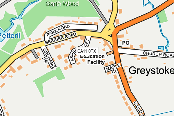 CA11 0TX map - OS OpenMap – Local (Ordnance Survey)