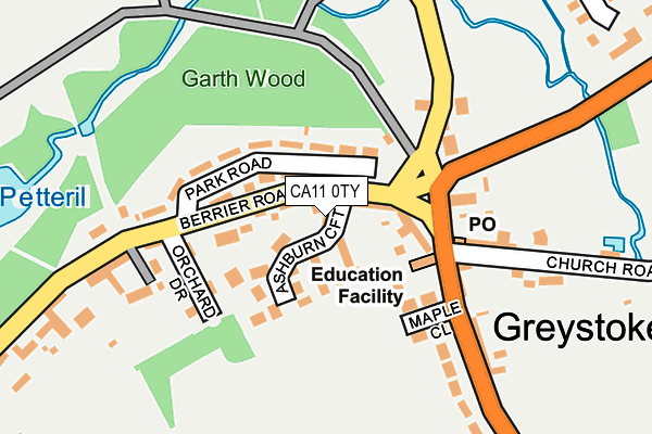 CA11 0TY map - OS OpenMap – Local (Ordnance Survey)