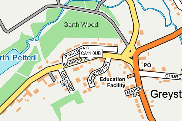 CA11 0UB map - OS OpenMap – Local (Ordnance Survey)