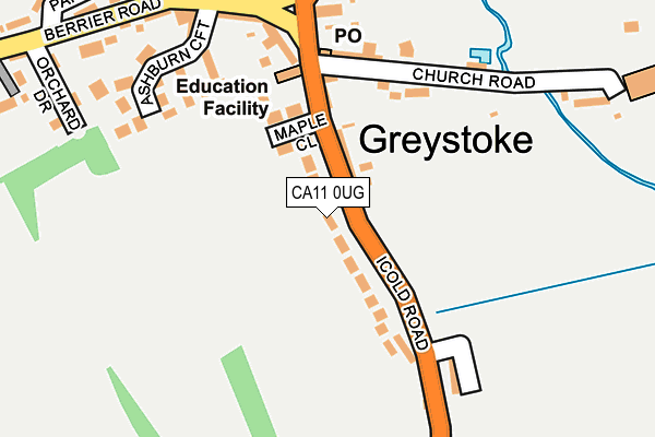 CA11 0UG map - OS OpenMap – Local (Ordnance Survey)