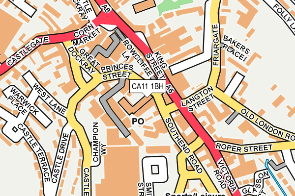 CA11 1BH map - OS OpenMap – Local (Ordnance Survey)