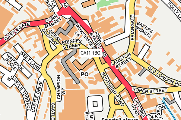 CA11 1BQ map - OS OpenMap – Local (Ordnance Survey)