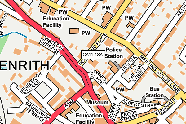 CA11 1SA map - OS OpenMap – Local (Ordnance Survey)