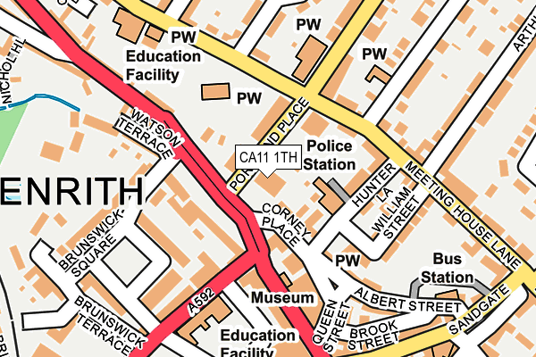 CA11 1TH map - OS OpenMap – Local (Ordnance Survey)