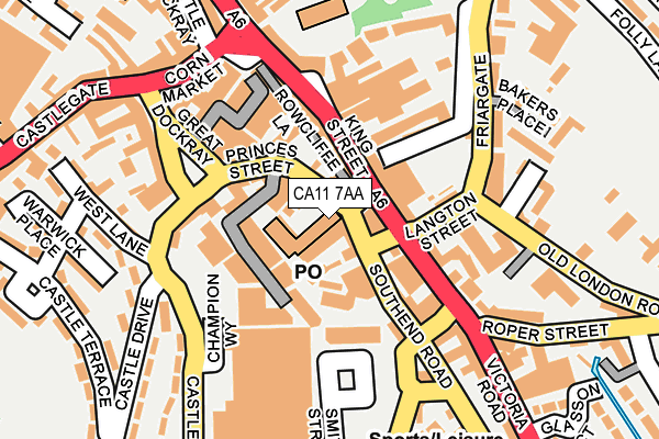 CA11 7AA map - OS OpenMap – Local (Ordnance Survey)