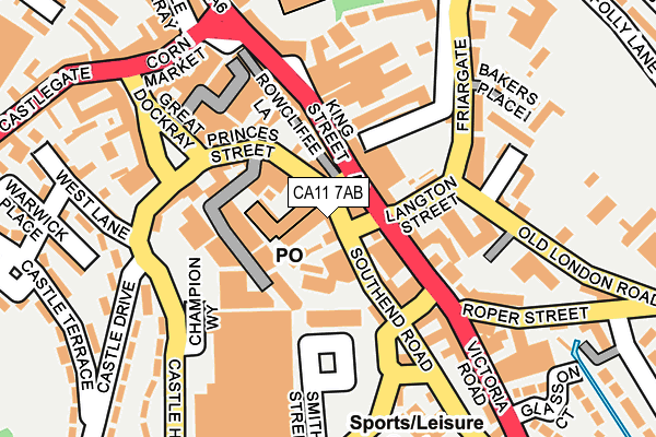 CA11 7AB map - OS OpenMap – Local (Ordnance Survey)
