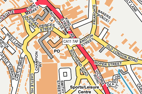 CA11 7AF map - OS OpenMap – Local (Ordnance Survey)