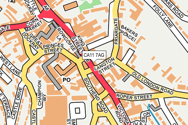 CA11 7AG map - OS OpenMap – Local (Ordnance Survey)