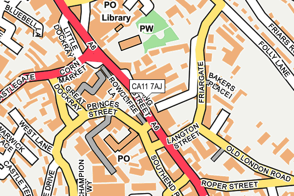CA11 7AJ map - OS OpenMap – Local (Ordnance Survey)