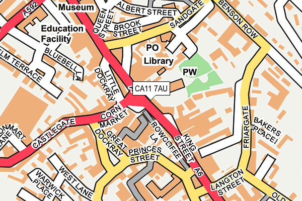 CA11 7AU map - OS OpenMap – Local (Ordnance Survey)