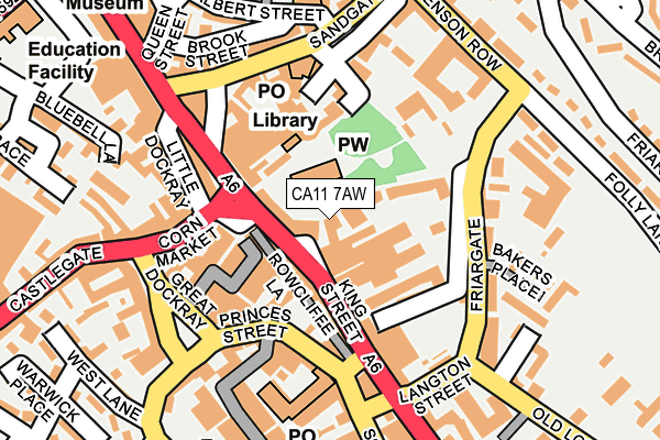 CA11 7AW map - OS OpenMap – Local (Ordnance Survey)