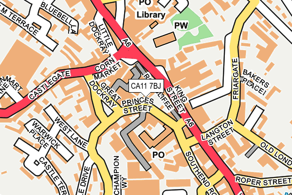 CA11 7BJ map - OS OpenMap – Local (Ordnance Survey)