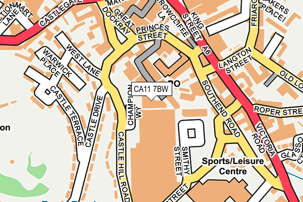 CA11 7BW map - OS OpenMap – Local (Ordnance Survey)