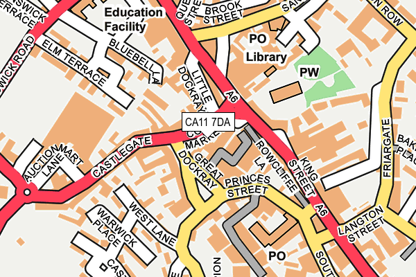 CA11 7DA map - OS OpenMap – Local (Ordnance Survey)