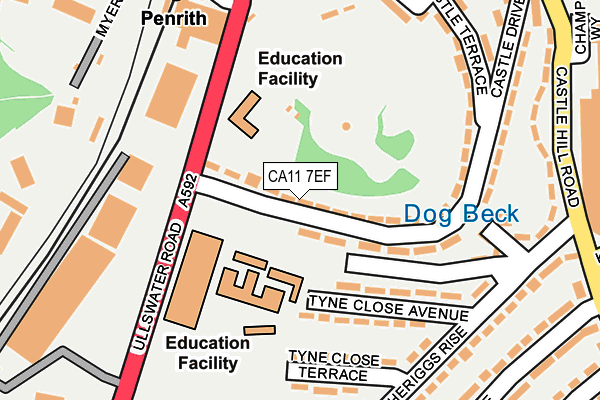 CA11 7EF map - OS OpenMap – Local (Ordnance Survey)