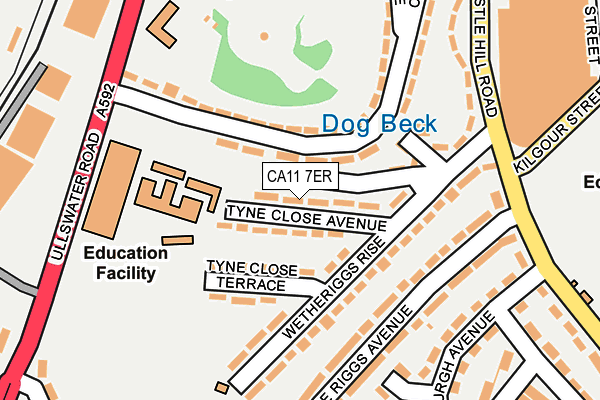 CA11 7ER map - OS OpenMap – Local (Ordnance Survey)