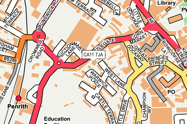 CA11 7JA map - OS OpenMap – Local (Ordnance Survey)