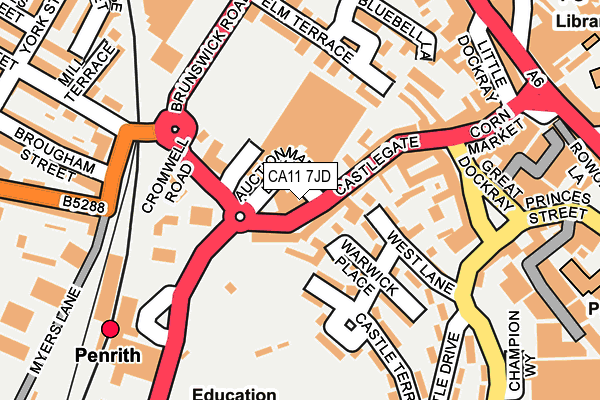 CA11 7JD map - OS OpenMap – Local (Ordnance Survey)