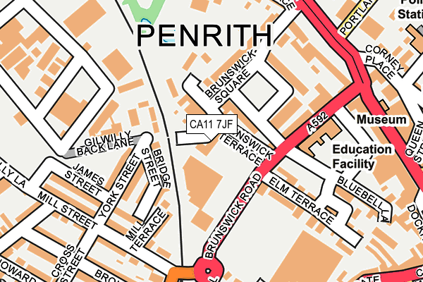 CA11 7JF map - OS OpenMap – Local (Ordnance Survey)