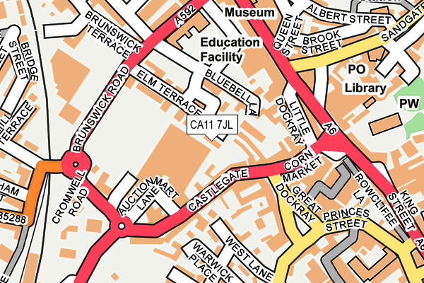 CA11 7JL map - OS OpenMap – Local (Ordnance Survey)