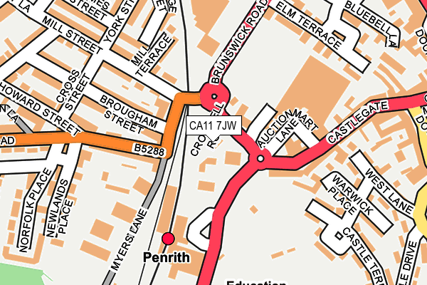 Map of CASTLE GARAGE PENRITH LIMITED at local scale