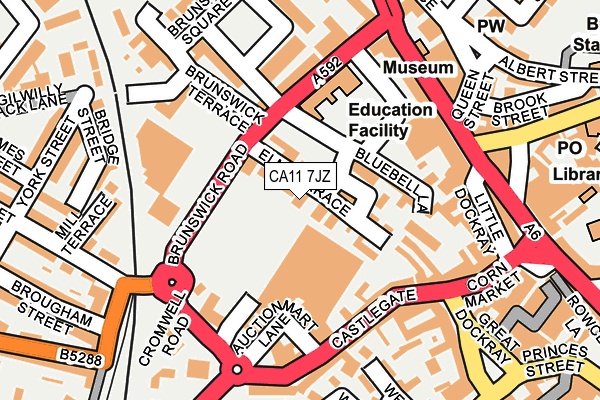 CA11 7JZ map - OS OpenMap – Local (Ordnance Survey)