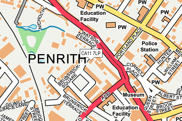 CA11 7LP map - OS OpenMap – Local (Ordnance Survey)