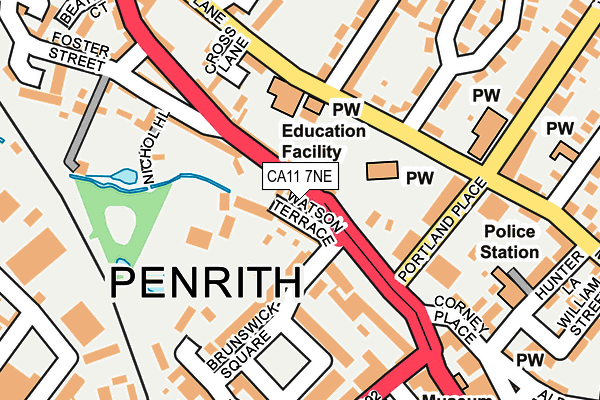 CA11 7NE map - OS OpenMap – Local (Ordnance Survey)