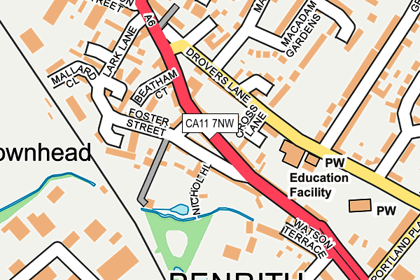 CA11 7NW map - OS OpenMap – Local (Ordnance Survey)