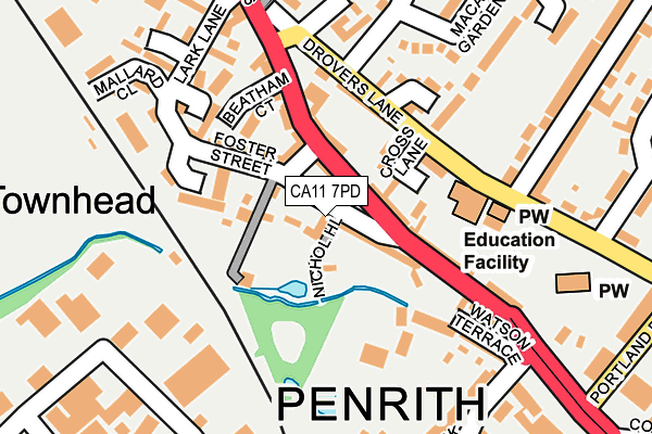 CA11 7PD map - OS OpenMap – Local (Ordnance Survey)