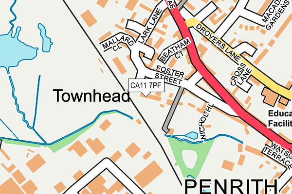 CA11 7PF map - OS OpenMap – Local (Ordnance Survey)