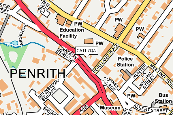 CA11 7QA map - OS OpenMap – Local (Ordnance Survey)