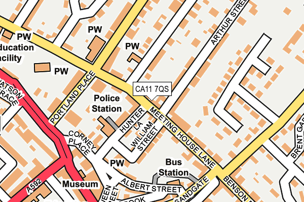 CA11 7QS map - OS OpenMap – Local (Ordnance Survey)